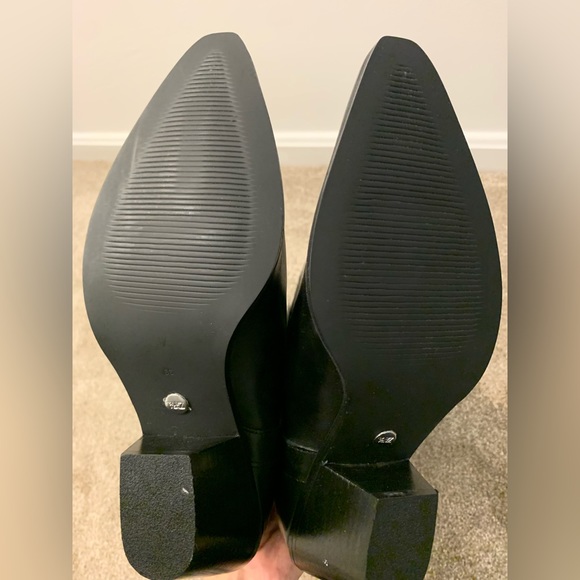 NEW Zara Sold Out Knee High Embroidered Leather Cowboy Boots (Size 8) - Picture 4 of 7